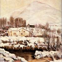 Altmann, Alexander - Cottages in a Snowy Landscape